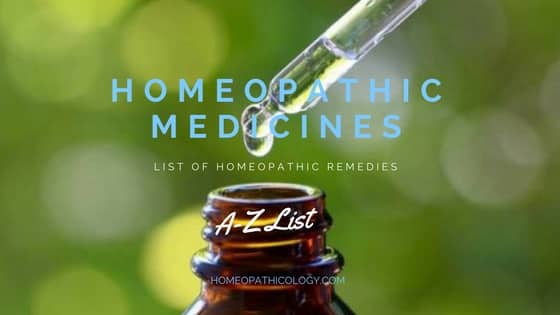 homeopathic remedies List A to Z